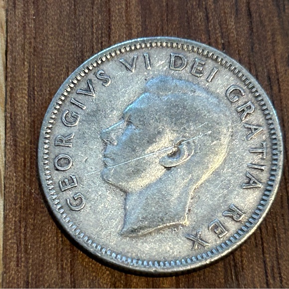 Vintage Quarter Bundle of 2 qty Coins - Featuring King George & Queen Elizabeth - Picture 7 of 9